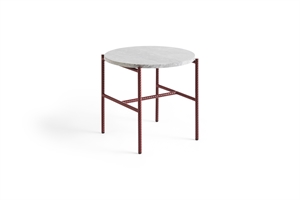 HAY - REBAR SIDE TABLE - Ø45 X H40.5 - GREY MARBLE / RED